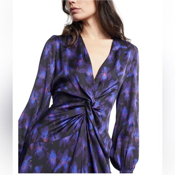 $345 The Kooples Twisted Floral Dress NWT - Picture 3 of 9